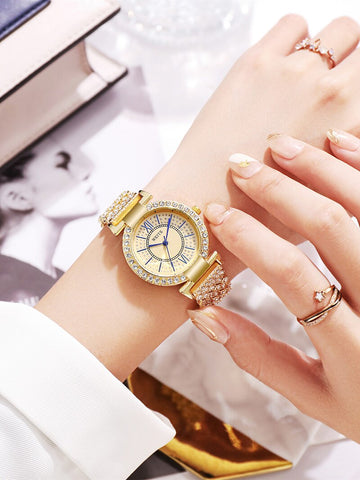 Pattern Diamond Quartz Watch