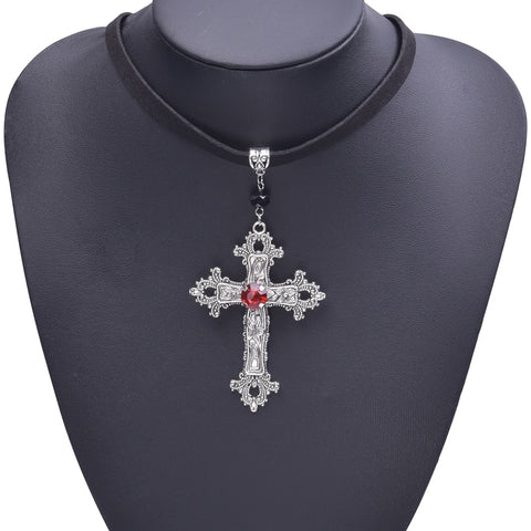 Cross Choker Necklace