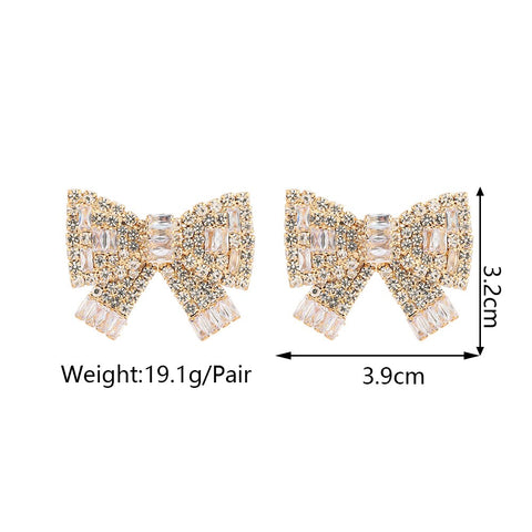 Bowknot Crystal Earrings