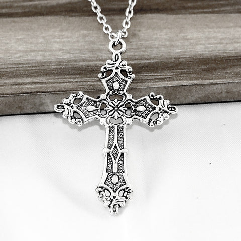 Vintage Cross Pendant Necklace