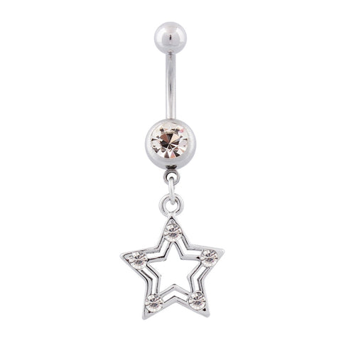 Rhinestone Star Belly Piecing