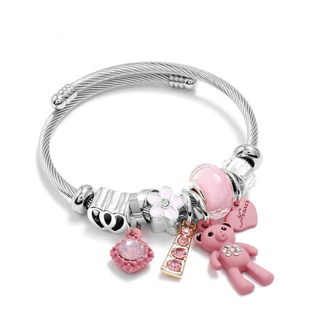 Pink Bear Cuff Bracelet