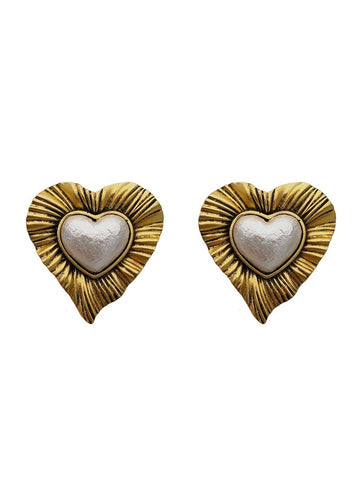 Retro Heart Earrings