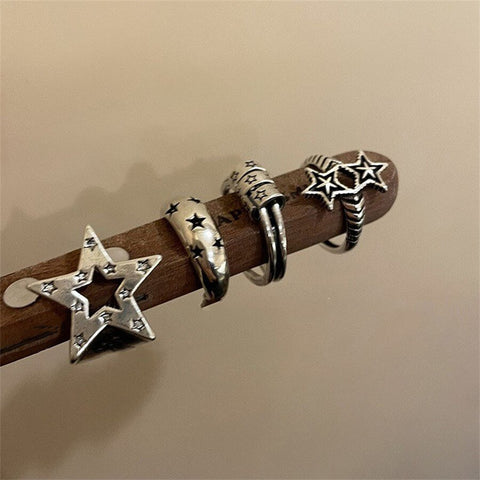 Harajuku Black Star Ring