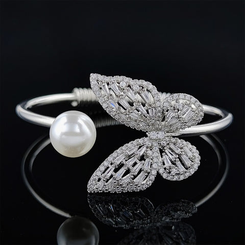 Pearl Butterfly Bangle