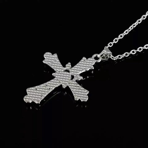 Purple Punk Cross Necklace