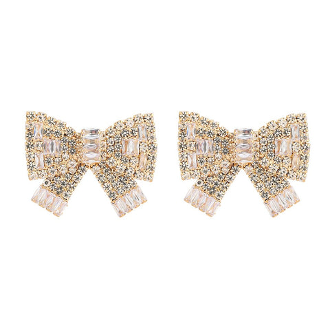 Bowknot Crystal Earrings