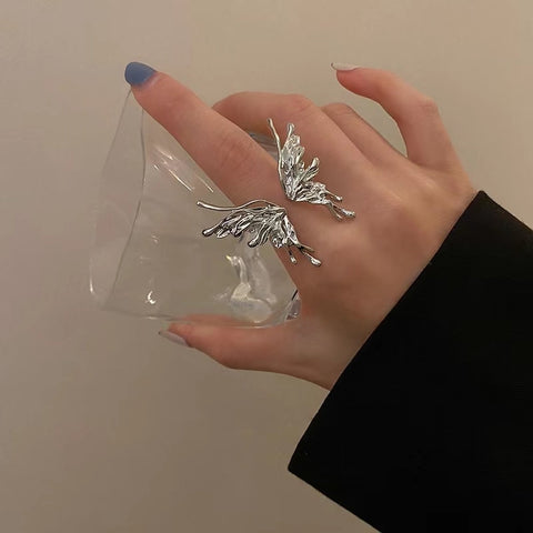 Metallic Butterfly Ring