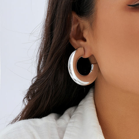 Gold Geometric Hoop Earrings