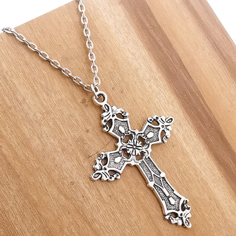 Vintage Cross Pendant Necklace