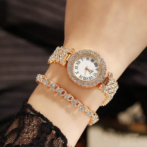 Pattern Diamond Quartz Watch