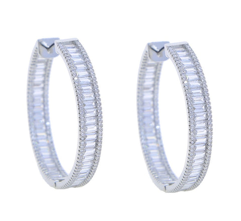 Diamanté Hoop Earrings