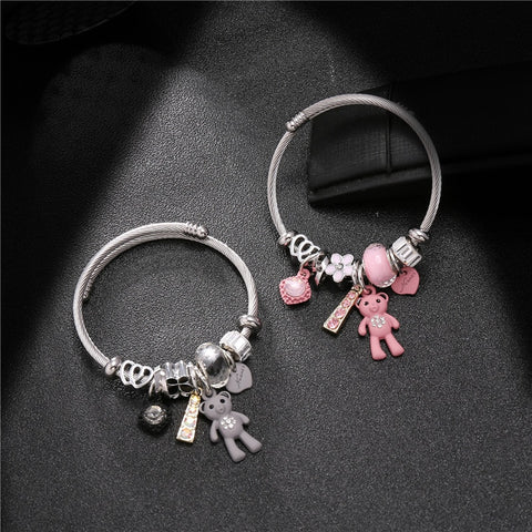 Pink Bear Cuff Bracelet