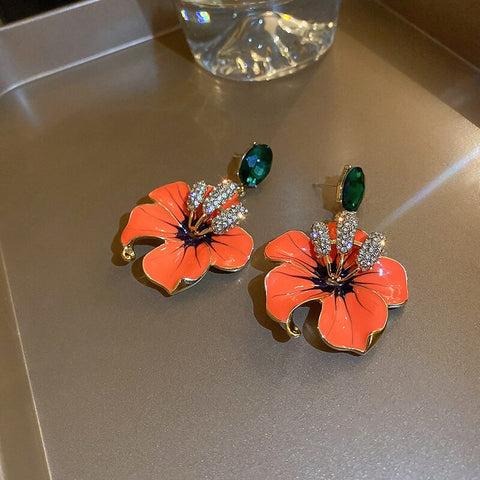 Hawaiian Flower Earrings