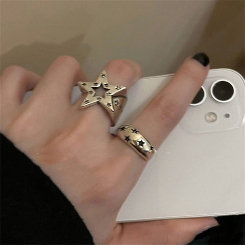 Harajuku Black Star Ring