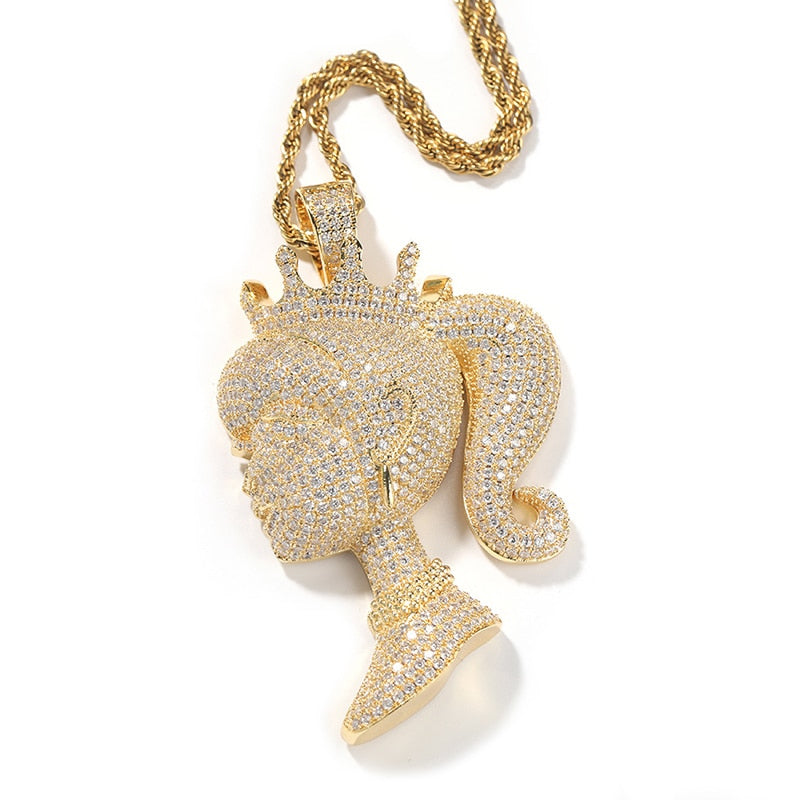 Iced Out Doll Necklace