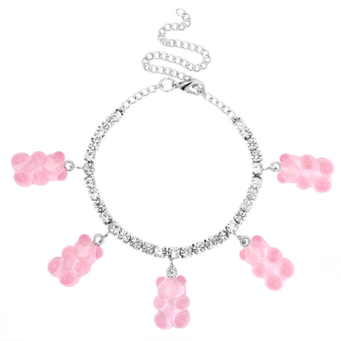 Crystal Bear Anklet