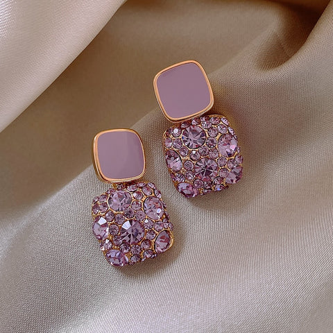 Crystal Purple Earrings