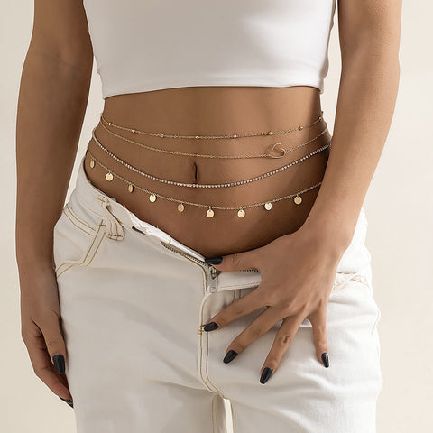 Boho Multilayer Shiny Waist Chain