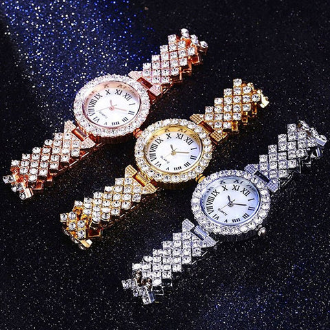 Pattern Diamond Quartz Watch