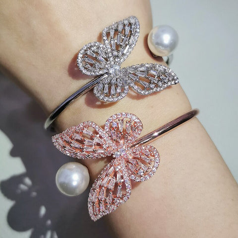 Pearl Butterfly Bangle