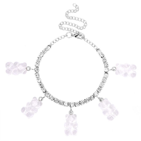 Crystal Bear Anklet