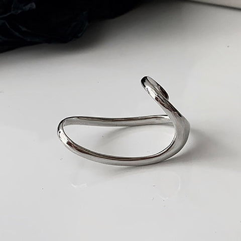 Silver Geometric Ring