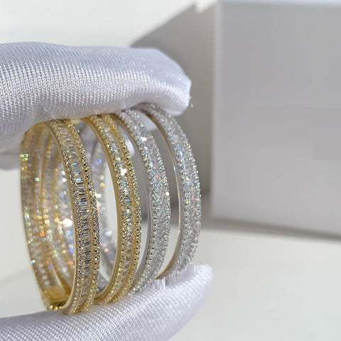 Diamanté Hoop Earrings