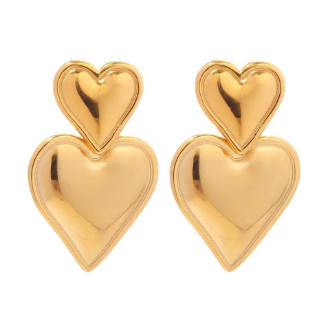 Double Heart Earrings