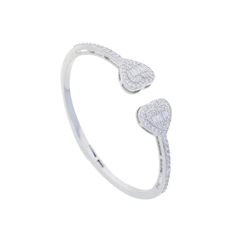 Iced Out Heart Bangle