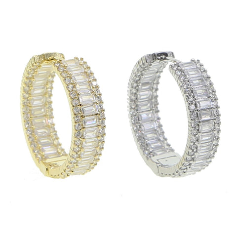 Diamanté Hoop Earrings