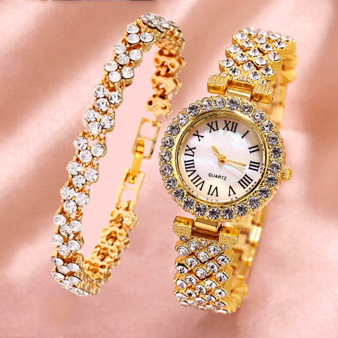 Pattern Diamond Quartz Watch