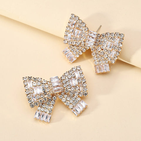 Bowknot Crystal Earrings