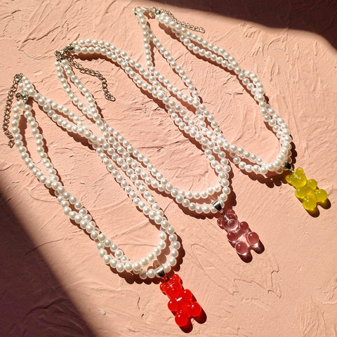 Candy Bear Beaded Necklace