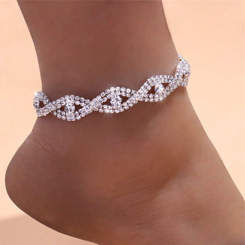 Vintage Crystal Anklet