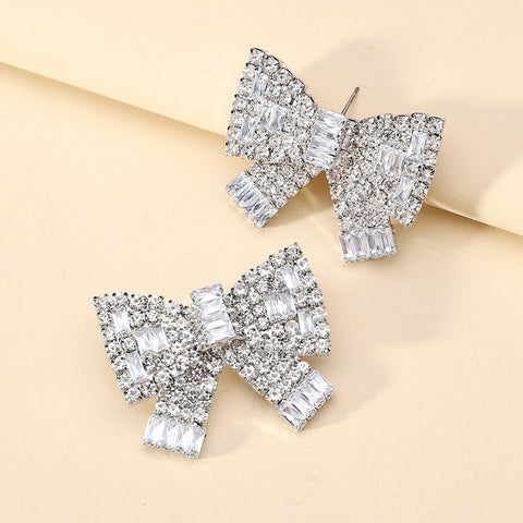 Bowknot Crystal Earrings