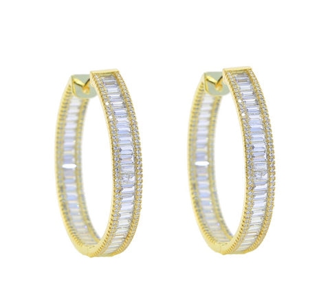 Diamanté Hoop Earrings