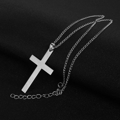 Purple Punk Cross Necklace