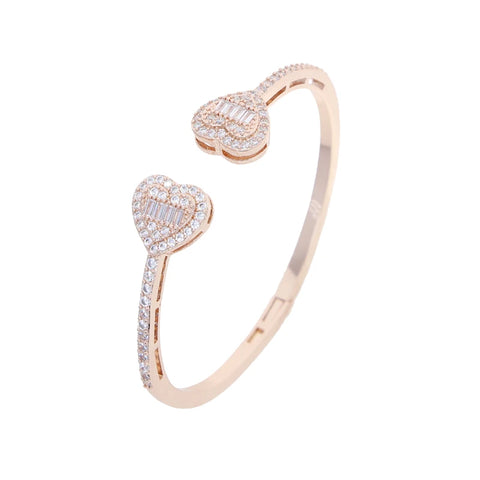 Iced Out Heart Bangle