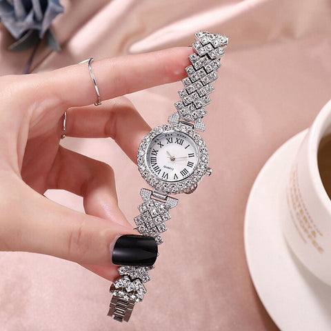 Pattern Diamond Quartz Watch