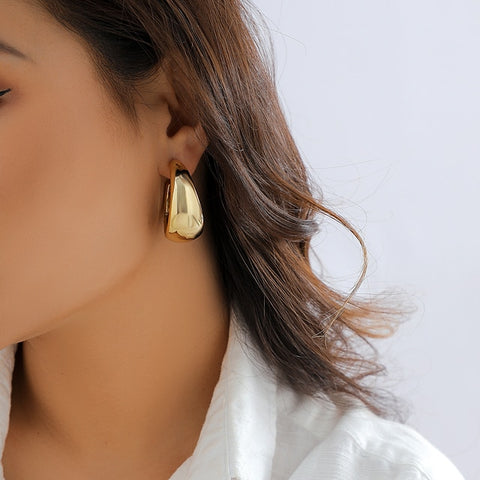 Gold Geometric Hoop Earrings