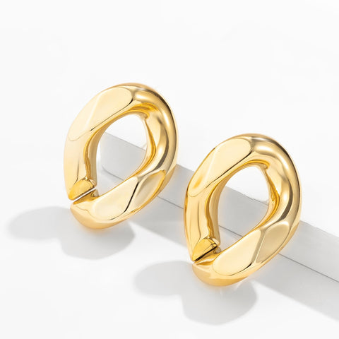 Gold Geometric Hoop Earrings