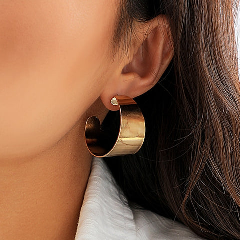 Gold Geometric Hoop Earrings