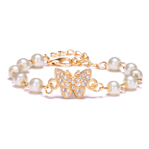 Rhinestone Pearl Bracelet