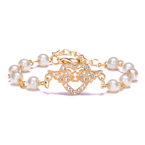 Rhinestone Pearl Bracelet