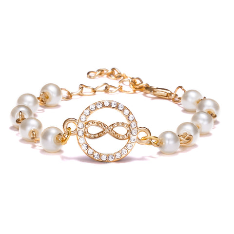 Rhinestone Pearl Bracelet