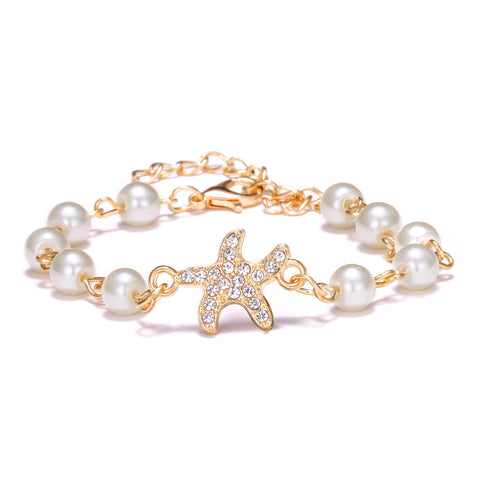 Rhinestone Pearl Bracelet