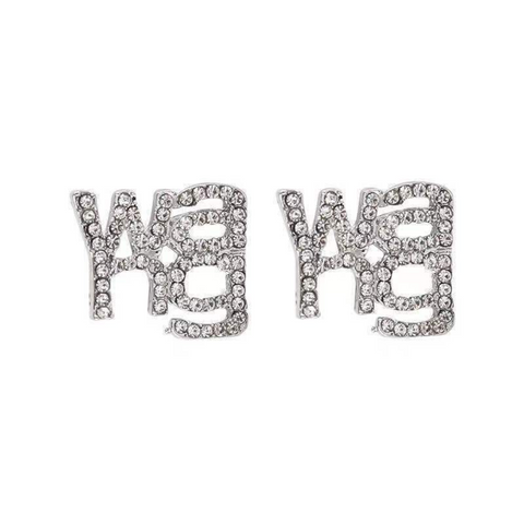 Crystal Letter Earrings