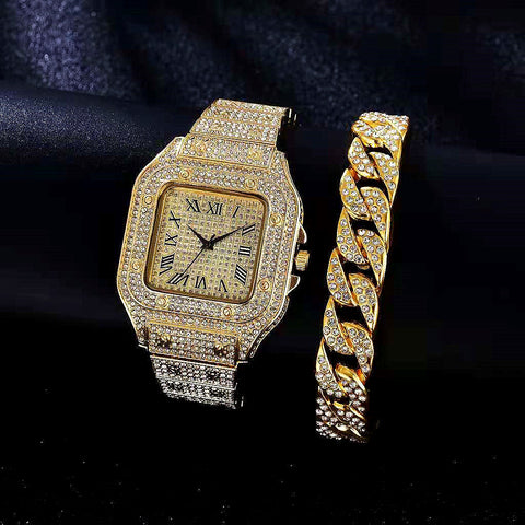 Iced Out Square Watch