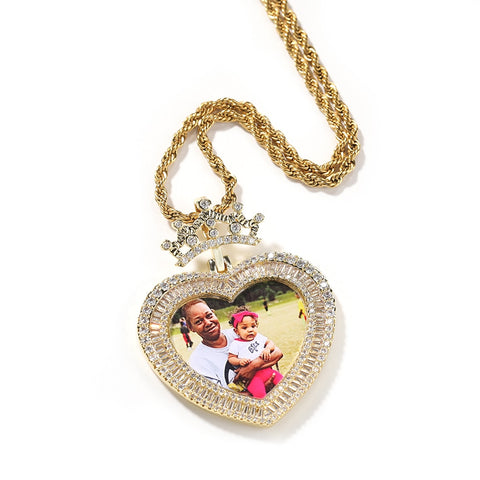 Heart Photo Pendant Necklace